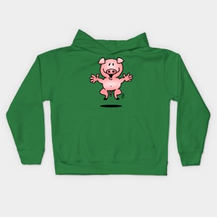 Jumping pig Kids Hoodie